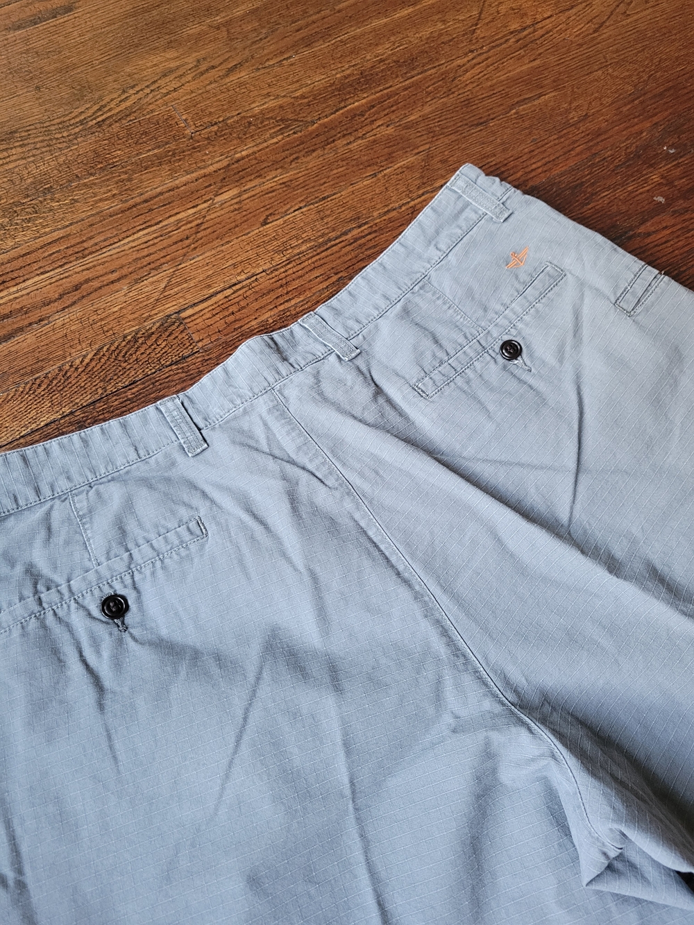Dockers Size 40 Flat Front Chino Casual Gray Khaki Cotton Shorts Hiking Outdoor - Picture 14 of 15
